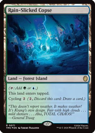 Rain-Slicked Copse (Surge Foil) (TMC-071) - Commander: Teenage Mutant Ninja Turtles Foil-1