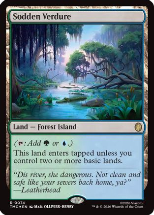 Sodden Verdure (Surge Foil) (TMC-074) - Commander: Teenage Mutant Ninja Turtles Foil-1