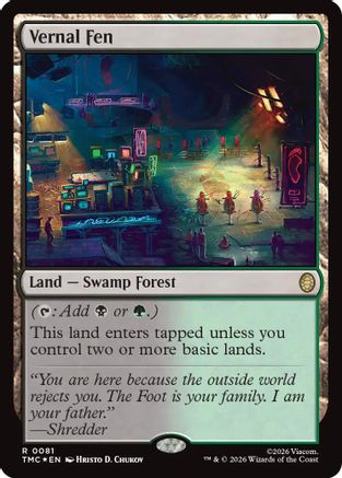 Vernal Fen (Surge Foil) (TMC-081) - Commander: Teenage Mutant Ninja Turtles Foil-1