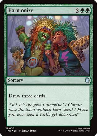 Harmonize (Surge Foil) (TMC-051) - Commander: Teenage Mutant Ninja Turtles Foil-1