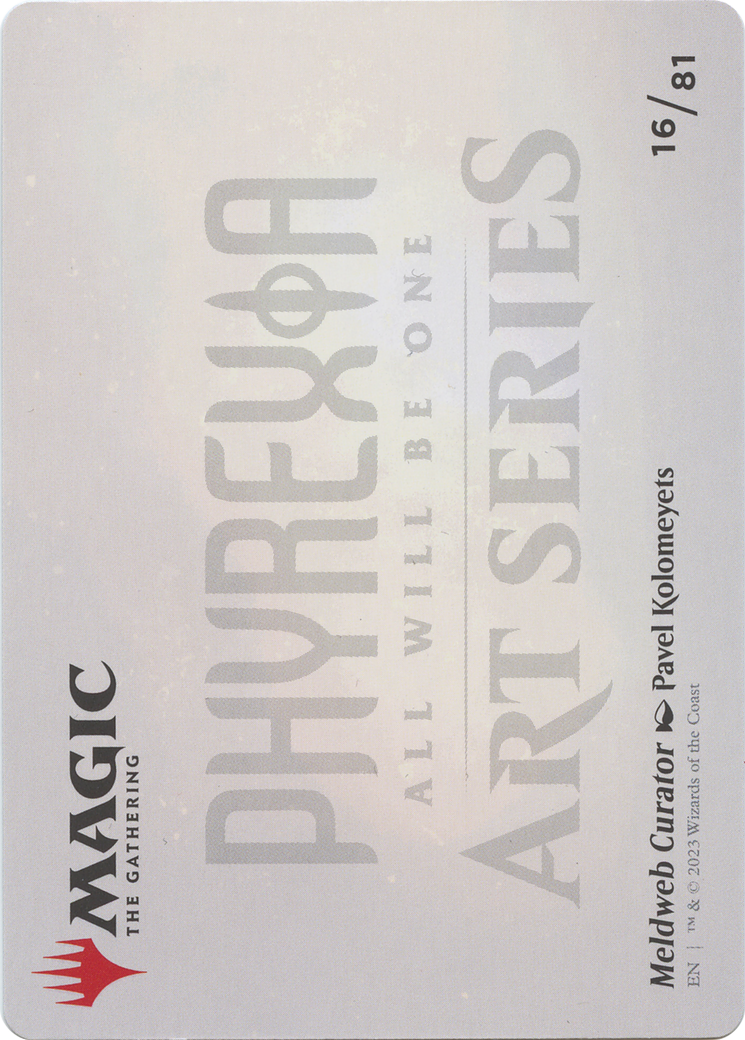 Meldweb Curator // Meldweb Curator (AONE-016) - Phyrexia: All Will Be One Art Series (Borderless) Foil-2