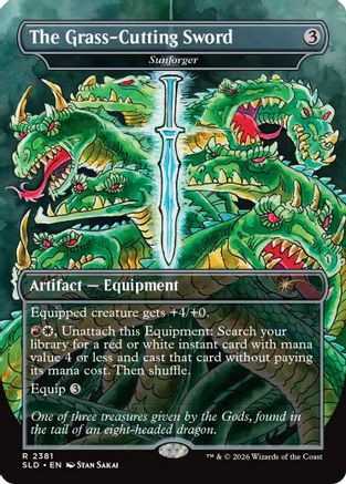 The Grass-Cutting Sword - Sunforger (SLD-2381) - Secret Lair Drop Series Foil-1