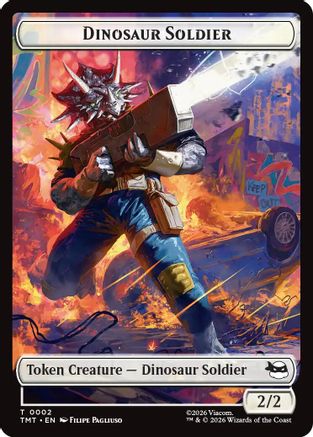 Dinosaur Soldier // Copy Double-Sided Token (TMT-2 // 1) - Teenage Mutant Ninja Turtles Foil-1