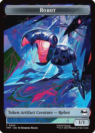 Robot // Food Double-Sided Token (TMT-10 // 8) - Teenage Mutant Ninja Turtles Foil-1