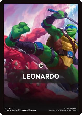 Leonardo Theme Card (TMC-001) - Commander: Teenage Mutant Ninja Turtles-1