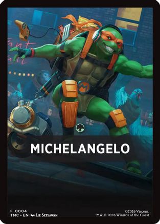 Michelangelo Theme Card (TMC-004) - Commander: Teenage Mutant Ninja Turtles-1
