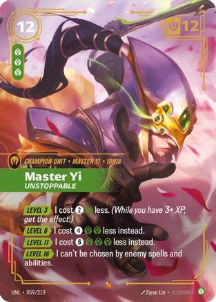 Master Yi - Unstoppable (059/219) - Unleashed Foil-1