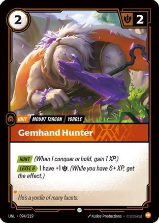 Gemhand Hunter (094/219) - Unleashed Foil-1