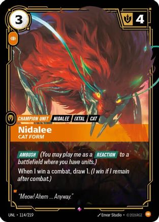 Nidalee - Cat Form (114/219) - Unleashed Foil-1