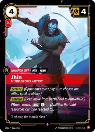 Jhin - Murderous Artist (022/219) - Unleashed Foil-1