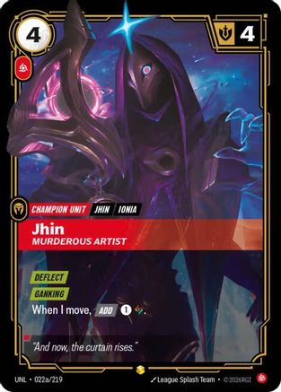 Jhin - Murderous Artist (Alternate Art) (022a/219) - Unleashed Foil-1