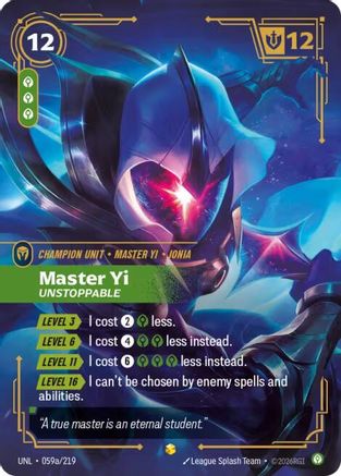 Master Yi - Unstoppable (Alternate Art) (059a/219) - Unleashed Foil-1