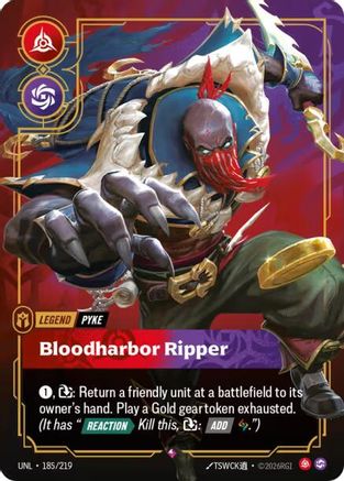 Pyke - Bloodharbor Ripper (185/219) - Unleashed Foil-1