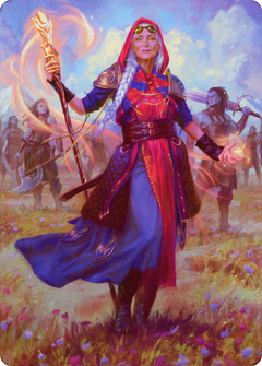 Jaya, Fiery Negotiator // Jaya, Fiery Negotiator (ADMU-034) - Dominaria United Art Series (Borderless) Foil-3