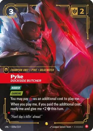 Pyke - Dockside Butcher (Alternate Art) (028a/219) - Unleashed Foil-1