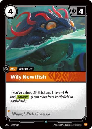Wily Newtfish (108/219) - Unleashed Foil-1