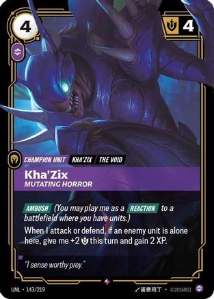 Kha'Zix - Mutating Horror (143/219) - Unleashed Foil-1