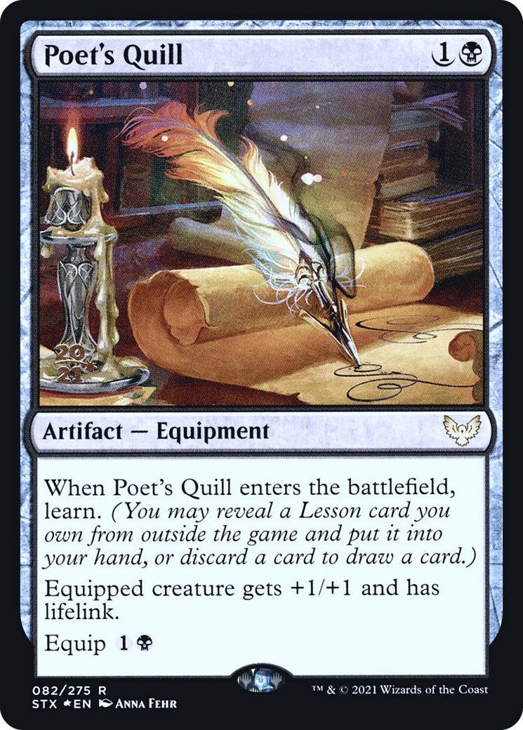 Poet's Quill [Strixhaven: School of Mages Prerelease Promos]-1