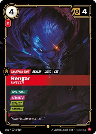 Rengar - Unseen (Alternate Art) (024a/219) - Unleashed Foil-1