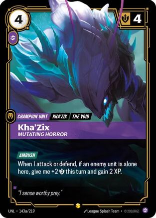 Kha'Zix - Mutating Horror (Alternate Art) (143a/219) - Unleashed Foil-1