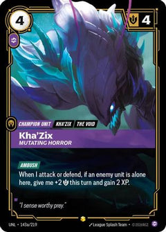 Kha'Zix - Mutating Horror (Alternate Art) (143a/219) - Unleashed Foil-1