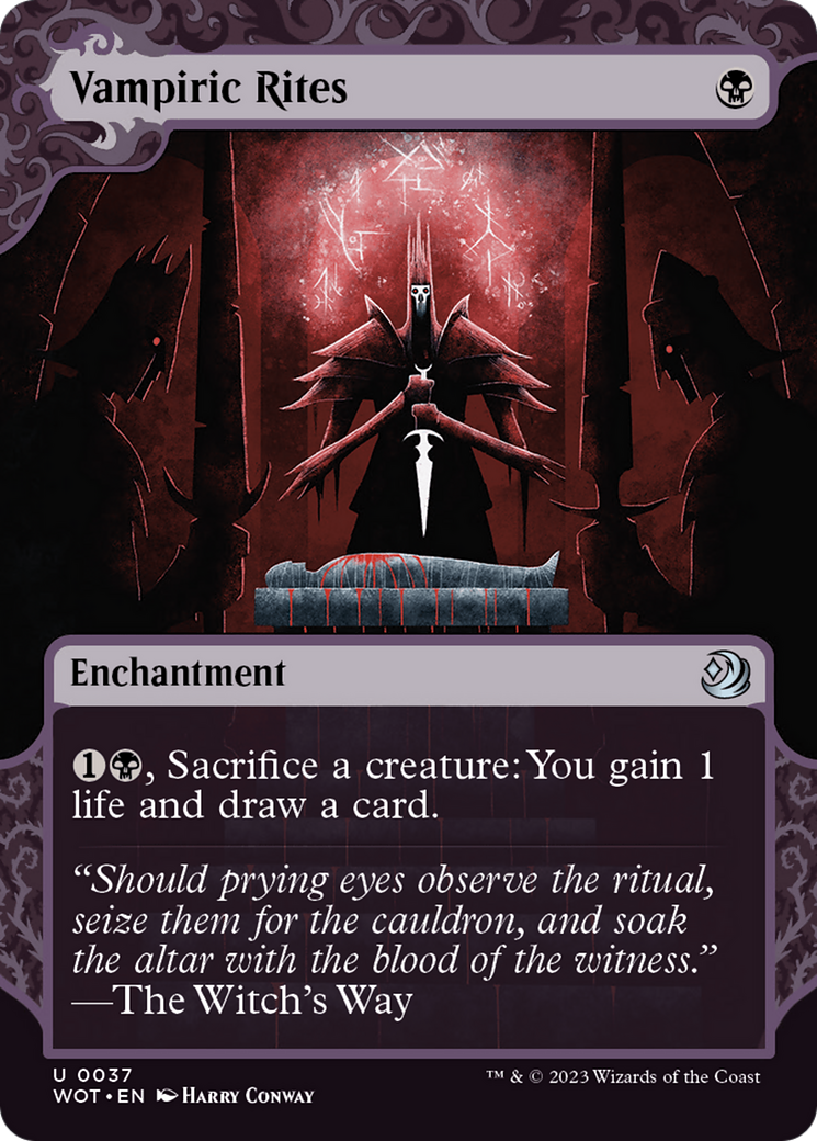 Vampiric Rites (WOT-037) - Wilds of Eldraine: Enchanting Tales: (Showcase) (Borderless)-1