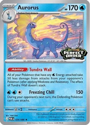 Aurorus (Perfect Order Stamped) 024  - Holofoil Miscellaneous Cards & Products - Rare-1