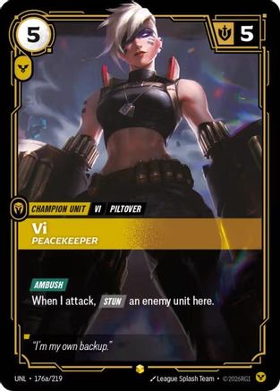 Vi - Peacekeeper (Alternate Art) (176a/219) - Unleashed Foil-1