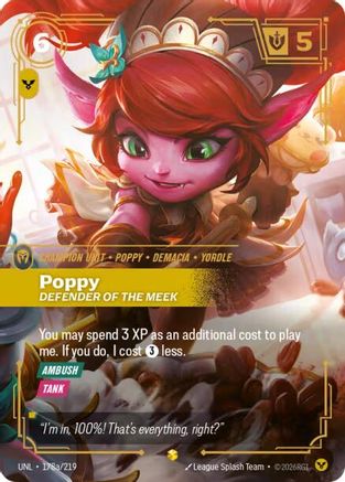 Poppy - Defender of the Meek (Alternate Art) (178a/219) - Unleashed Foil-1