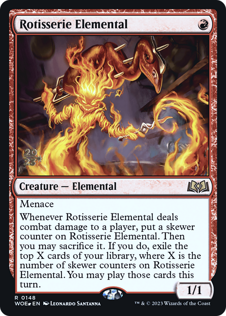 Rotisserie Elemental [Wilds of Eldraine Prerelease Promos]-1