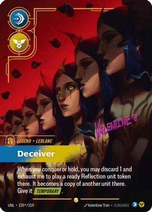 LeBlanc - Deceiver (Signature) (235*/219) - Unleashed Foil-1