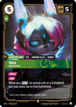 Vex - Mocking (Alternate Art) (055a/219) - Unleashed Foil-1