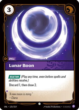 Lunar Boon (125/219) - Unleashed Foil-1