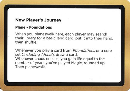New Player's Journey (Black Lotus Unknown Planechase) (OVER-) - Oversize Cards-1