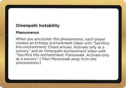 Omenpath Instability (Black Lotus Unknown Planechase) (OVER-) - Oversize Cards-1