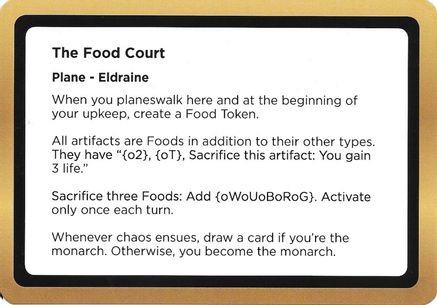 The Food Court (Black Lotus Unknown Planechase) (OVER-) - Oversize Cards-1