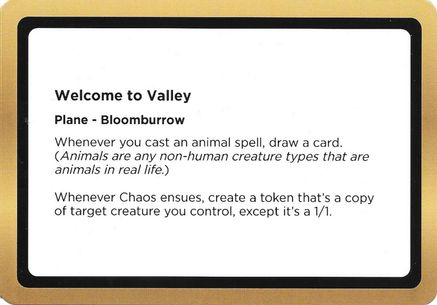 Welcome to Valley (Black Lotus Unknown Planechase) (OVER-) - Oversize Cards-1