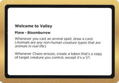 Welcome to Valley (Black Lotus Unknown Planechase) (OVER-) - Oversize Cards-1
