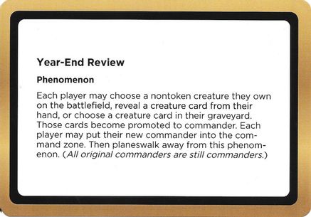 Year-End Review (Black Lotus Unknown Planechase) (OVER-) - Oversize Cards-1
