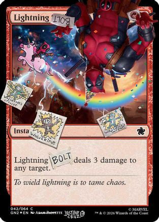 Lightning Bolt (042) (Pool Party Foil) (SLD-042) - Secret Lair Drop Series Foil-1