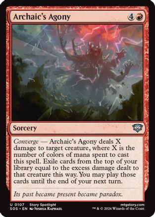 Archaic's Agony (SOS-107) - Secrets of Strixhaven Foil-1