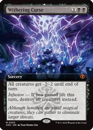 Withering Curse (Extended Art) (SOS-330) - Secrets of Strixhaven-1