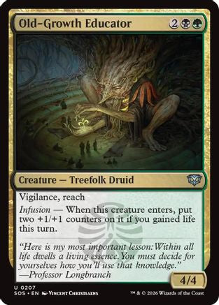 Old-Growth Educator (SOS-207) - Secrets of Strixhaven Foil-1