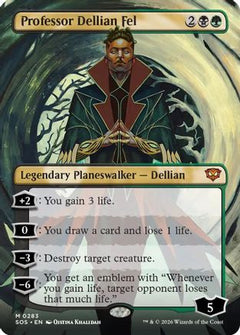 Professor Dellian Fel (Borderless) (SOS-283) - Secrets of Strixhaven-1