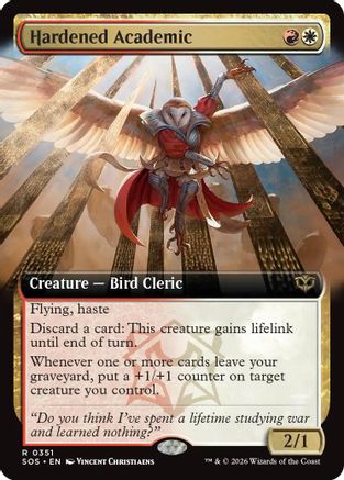 Hardened Academic (Extended Art) (SOS-351) - Secrets of Strixhaven Foil-1