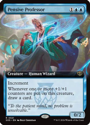 Pensive Professor (Extended Art) (SOS-321) - Secrets of Strixhaven Foil-1