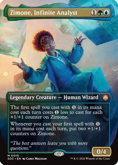 Zimone, Infinite Analyst (Borderless) (SOC-010) - Commander: Secrets of Strixhaven-1