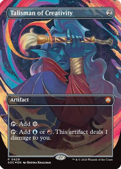 Talisman of Creativity (Borderless) (SOC-429) - Commander: Secrets of Strixhaven Foil-1