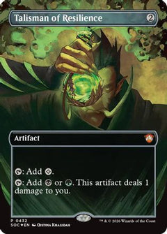 Talisman of Resilience (Borderless) (SOC-432) - Commander: Secrets of Strixhaven Foil-1
