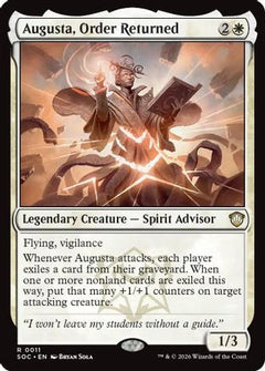 Augusta, Order Returned (SOC-011) - Commander: Secrets of Strixhaven-1
